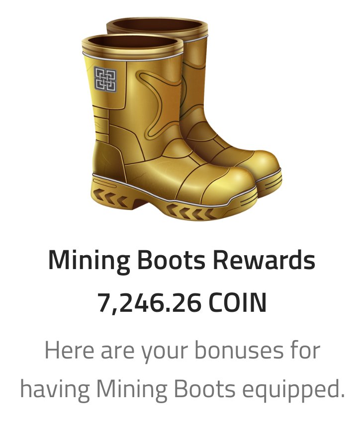 CryptoMo360's tweet photo. I got a Mining Boots Drop and collected 7,246.26 COIN!

Golden Boots of Greatness kicking up over 7K #COIN! Feeling good mining with the newly minted gold edition ✨️ 

$COIN $XYO #geomining #NFTs #mobilemining #paidtoplay #paidtotravel #XYO 
 https://t.co/1eKX5woNDA https://t.co/PN6snHcCIu