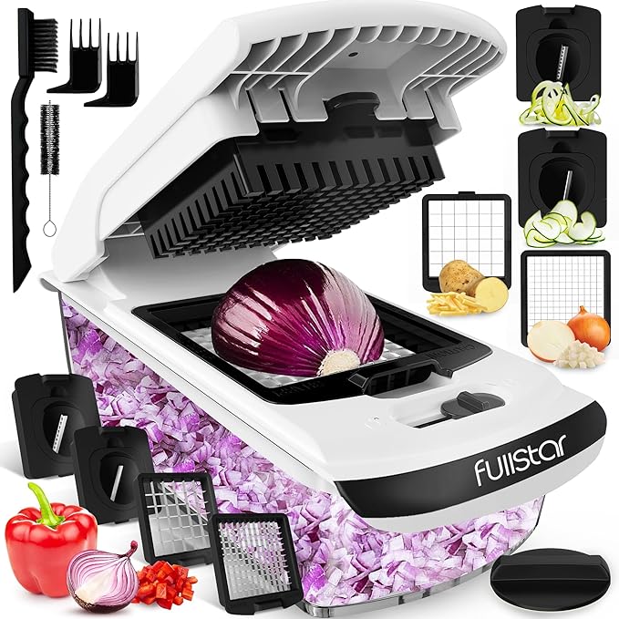 1kickinwing's tweet photo. Fullstar Vegetable Chopper - Food Chopper - Onion Chopper - Vegetable Slicer &amp; Spiralizer - Veggie Chopper with Container - Kitchen Gadgets - Home Essentials - Kitchen Accessories (4 in 1, White) https://t.co/BcAavQgTre https://t.co/wUQRAzULkt