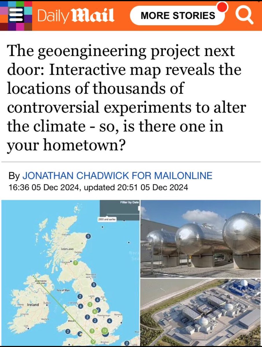 BGatesIsaPyscho's tweet photo. Wait what, THOUSANDS of experiments?

“Geo-Engineering projects include injecting chemical aerosols into the atmosphere to reflect sunlight” 

Now people realising what’s happening the Globalist Lunatics now start admitting it under the guise of ‘to fight Climate Change’. https://t.co/6OeR9jy2Sg