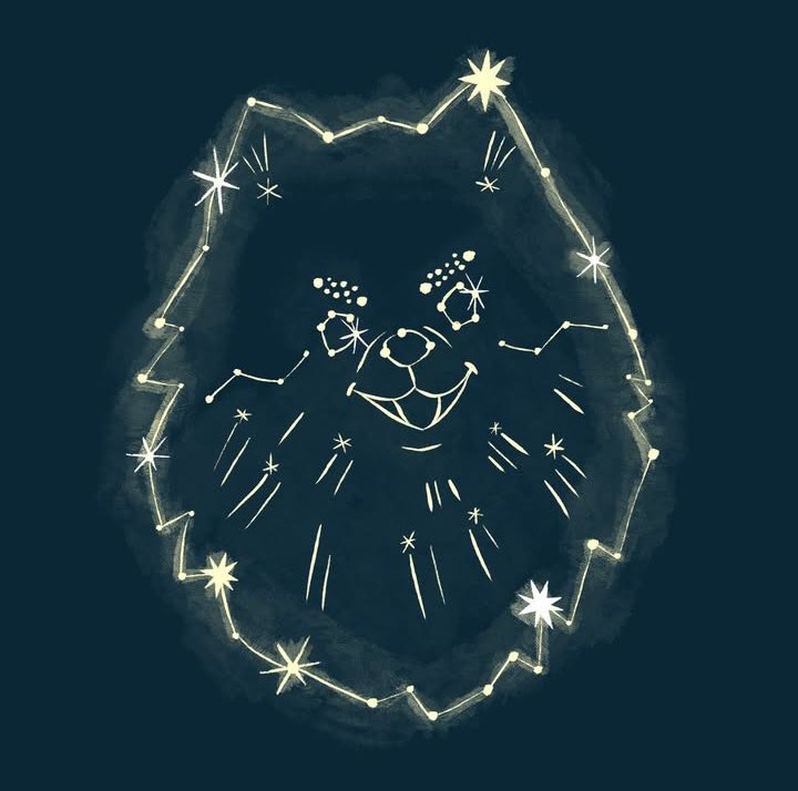 mybwits's tweet image. The illustrator of White Christmas MV Louise Pretzel post on Instagram 

“In the middle of working on this project, We got the tragic news of the passing of Yeontan, the beloved dog of V. As the project moved forward, the team came up with the idea for the final scene to show…