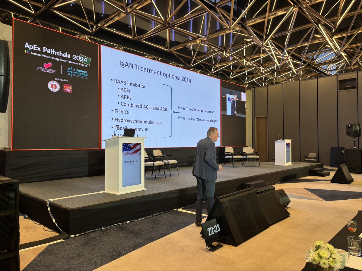 IndranilRC72's tweet photo. #ApExPathshala2024 Day 2 kicks off with #glomerulonephritis with Roger Rodby Kidney Specialist Raja Ramachandran Dr Namrata Rao Shree Sharma MD, FASN https://t.co/3wR1NAVLMz