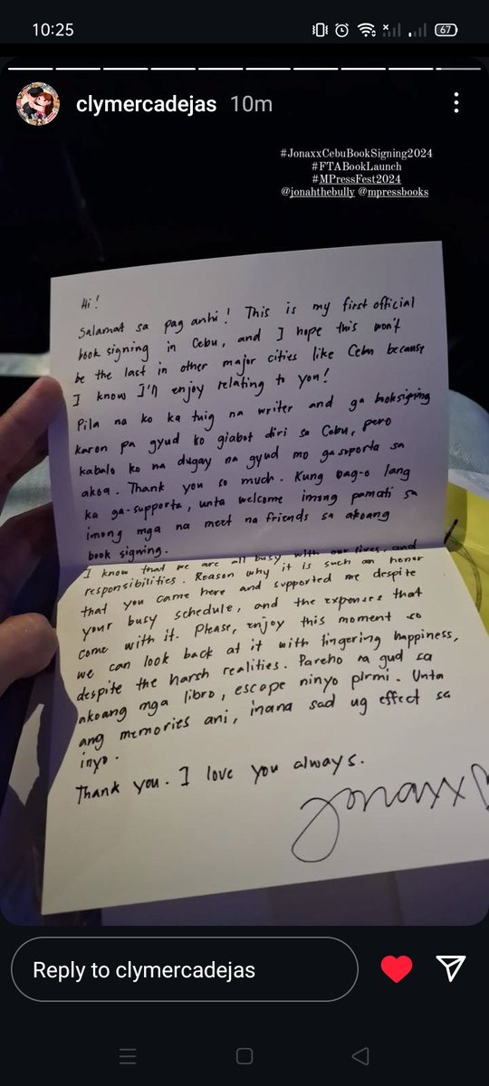 kkamii____'s tweet photo. Jonaxx letter for #JonaxxCebuBookSigning2024 🥹🥹 https://t.co/mRvLOBPdX1