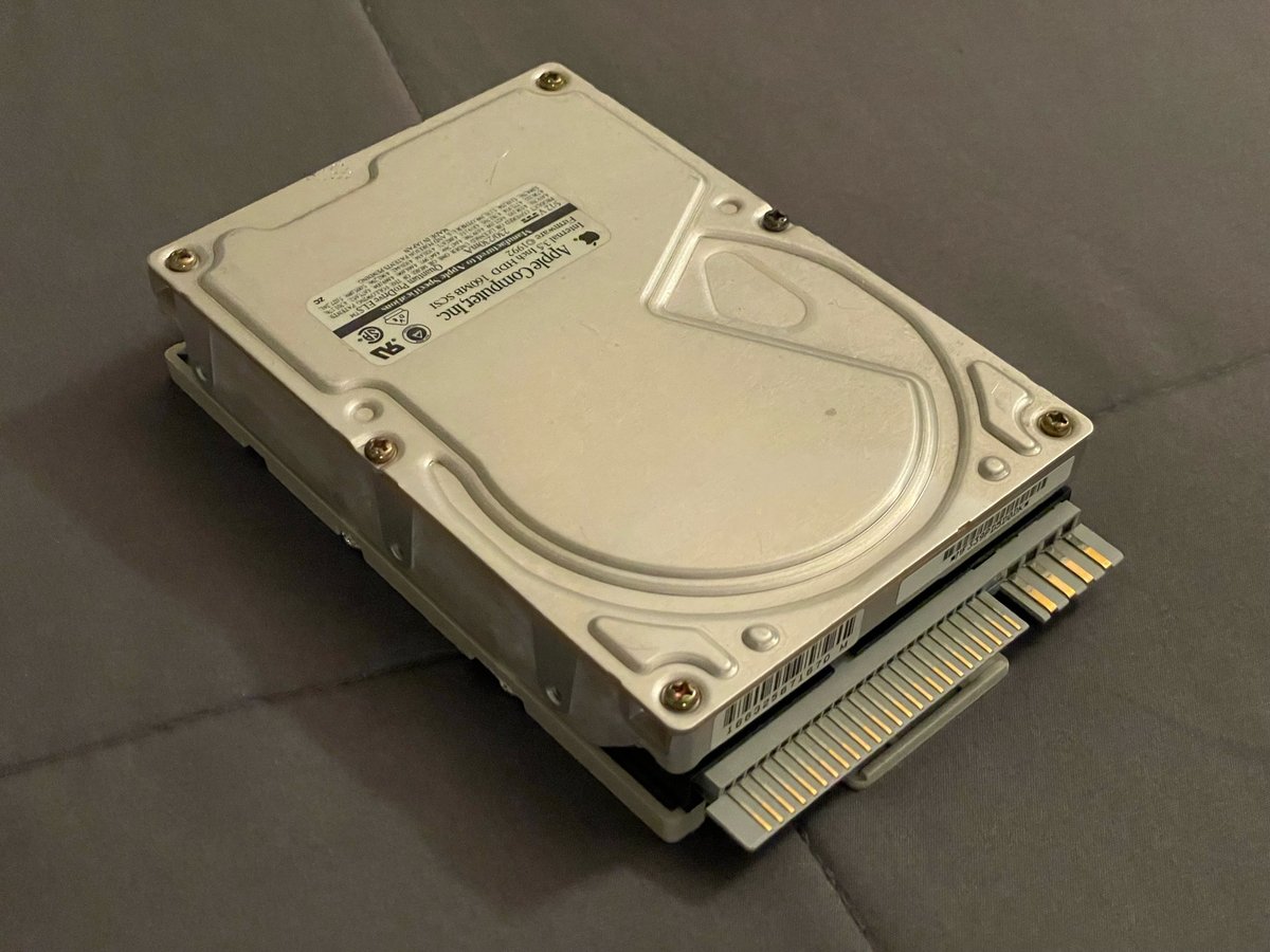 dt_db's tweet photo. I took a chance on eBay since this drive is clearly for a 5xx-style case and is the correct 160 MB size, but unfortunately it came from a Mac TV. https://t.co/2mQ0k78vUV