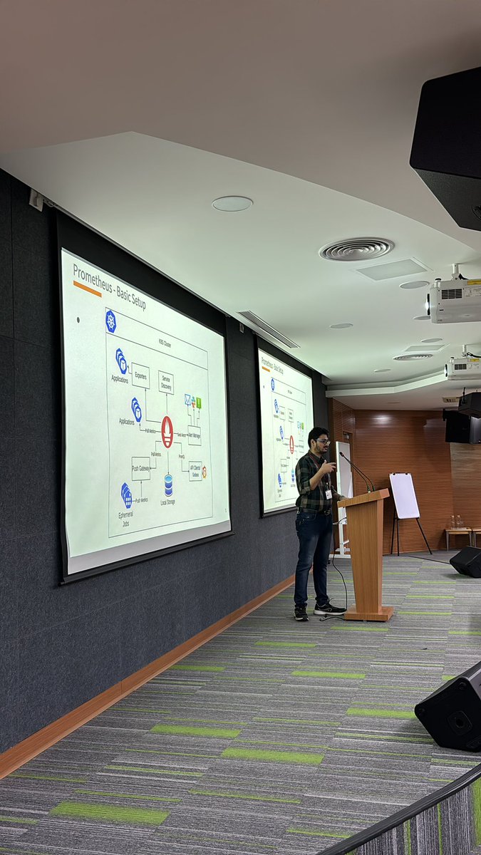 cncfchd's tweet photo. @Pizzenpast is here talking about Observability from the ground up, giving insights into Prometheus, Grafana and Thanos! https://t.co/oD3I5hFPXQ
