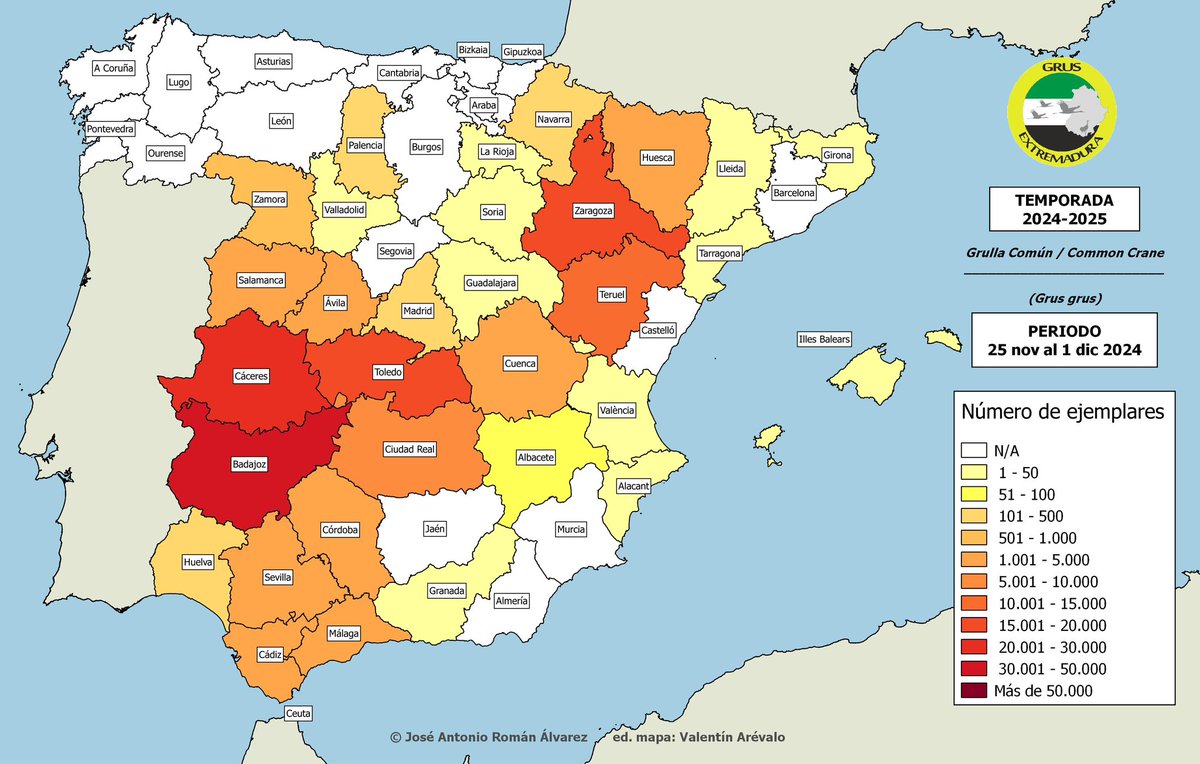 Grus Extremadura tweet media