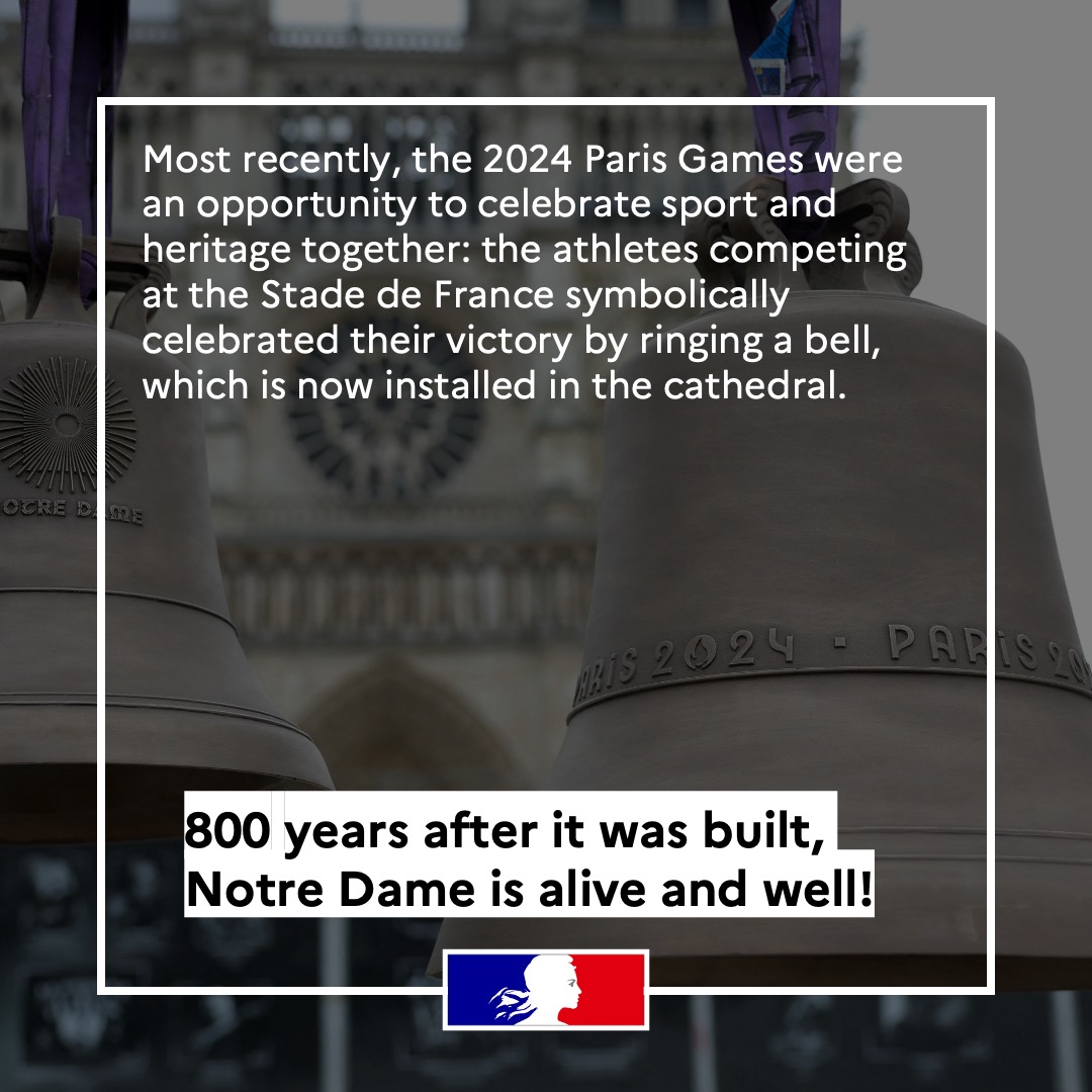 #NotreDamedeParis | Today, after 5 years of restoration, Notre Dame re-opens its doors to the world. It is an emblematic Parisian and French monument and its architecture, history and cultural importance make it part of a universal heritage.

➡️ fdip.fr/PaIpF9Ut