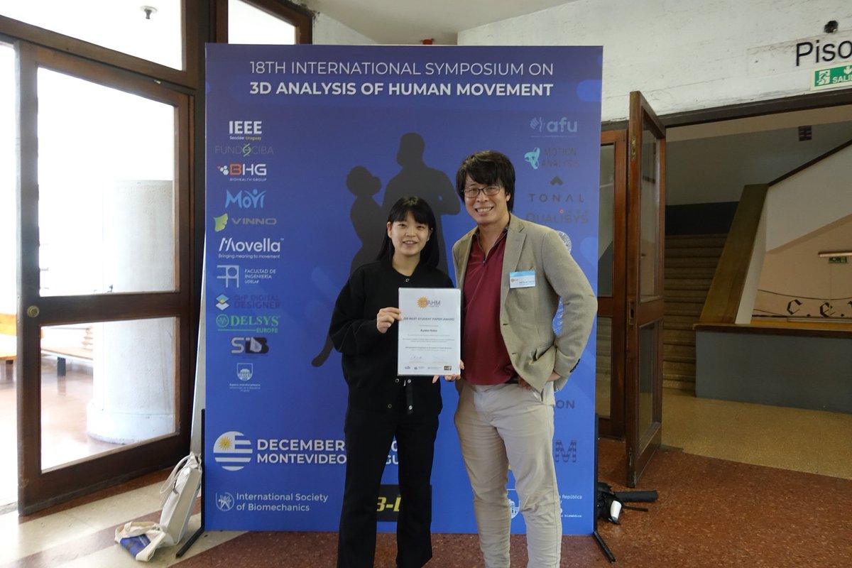 Natsuki Sado, PhD (@ns19910626) on Twitter photo The full paper, of which Ayaka (M1 student in my lab) is the first author, has been awarded at #3DAHM <a href="/ISBiomechanics/">IntSoc Biomechanics</a>!!
"ISB Best Student Paper Award"
Congratulations, Ayaka!!
<a href="/JSBiomechanics/">日本バイオメカニクス学会</a> The full paper, of which Ayaka (M1 student in my lab) is the first author, has been awarded at #3DAHM <a href="/ISBiomechanics/">IntSoc Biomechanics</a>!!
"ISB Best Student Paper Award"
Congratulations, Ayaka!!
<a href="/JSBiomechanics/">日本バイオメカニクス学会</a>