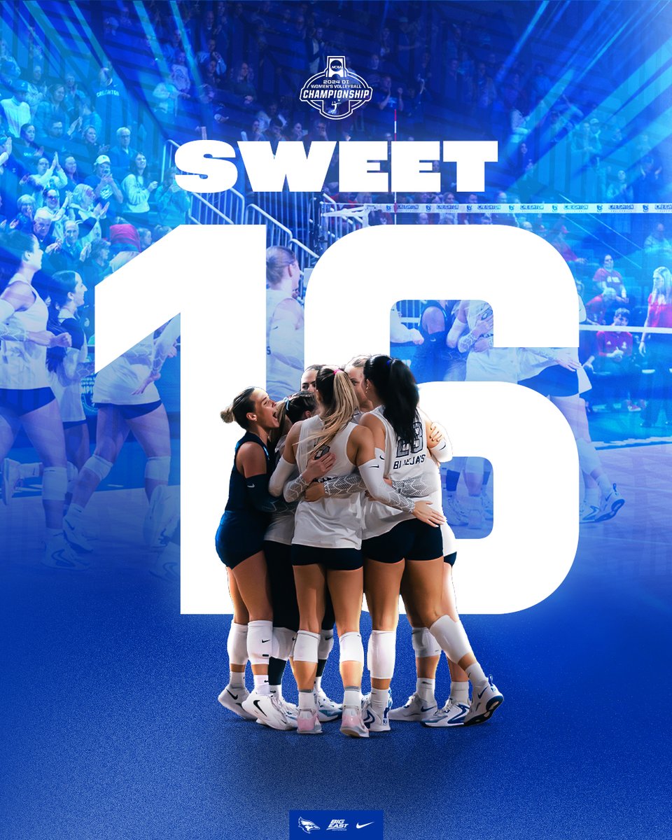 FOR THE FOURTH TIME IN PROGRAM HISTORY, CREIGHTON VOLLEYBALL IS GOING TO THE SWEET 16!!!

#GoJays