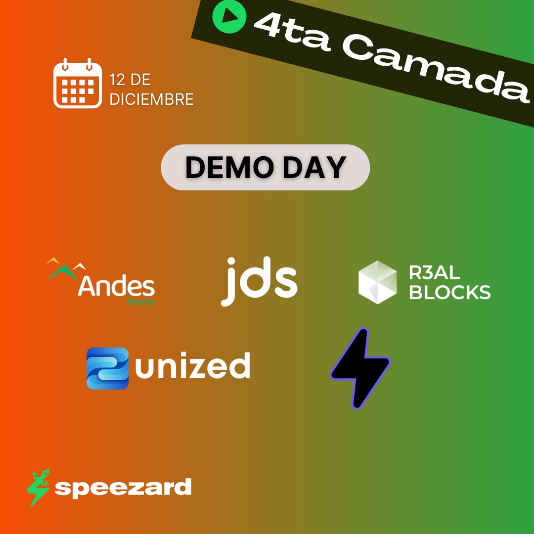 🚀 ¡Estamos cerrando la incubación de la 4ª camada en Speezard! 🌟

Los proyectos han aprendido y crecido muchísimo, gracias al apoyo de la comunidad <a href="/Resilientes_W3/">Resilientes</a> .

📅 El 12 de Dieciembre será el gran Demo Day. 

¡No te pierdas las actualizaciones! 👀

@AndesFinance