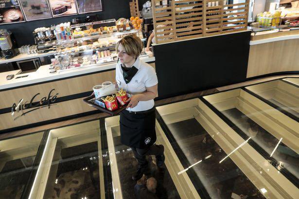 JulesDiner's tweet image. A McDonald&apos;s in Frattocchie, Italy has an actual skeleton on display because it was cannot be moved. 

It’s called McMento Mori. 
#FuneralHumor