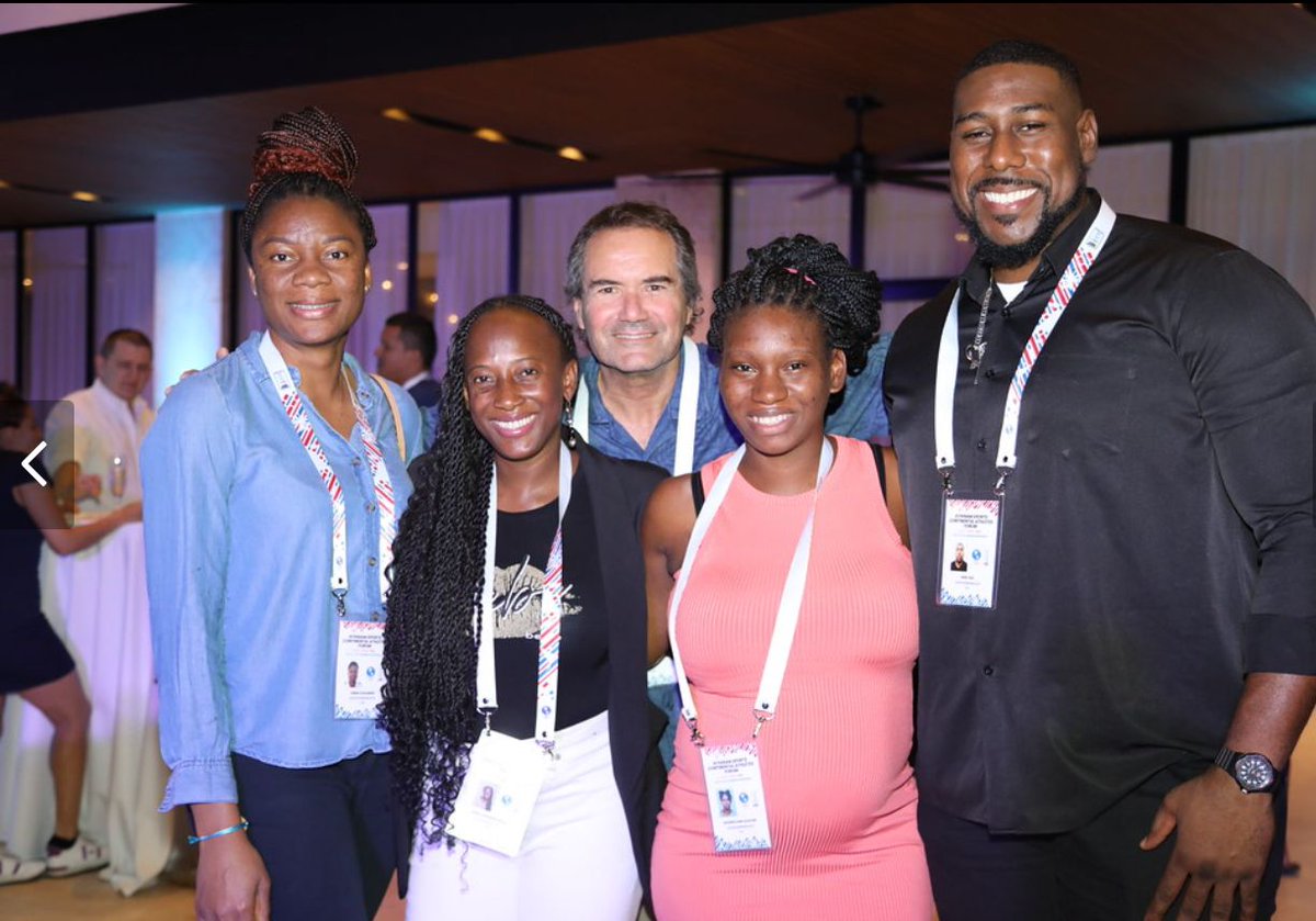 TTOlympic's tweet photo. #Fbf to the incredible III PANAM SPORTS Continental Athletes Forum in Punta Cana, Dominican Republic π΄β¨ Proud moment as our very own Nigel Paul and Nyoshia Cain represented us with excellence! ππΉπΉ #AthleteLeadership #PanamSports #ForoDeAtletas #PuntaCana #TeamTTO https://t.co/nEFDtJpceN