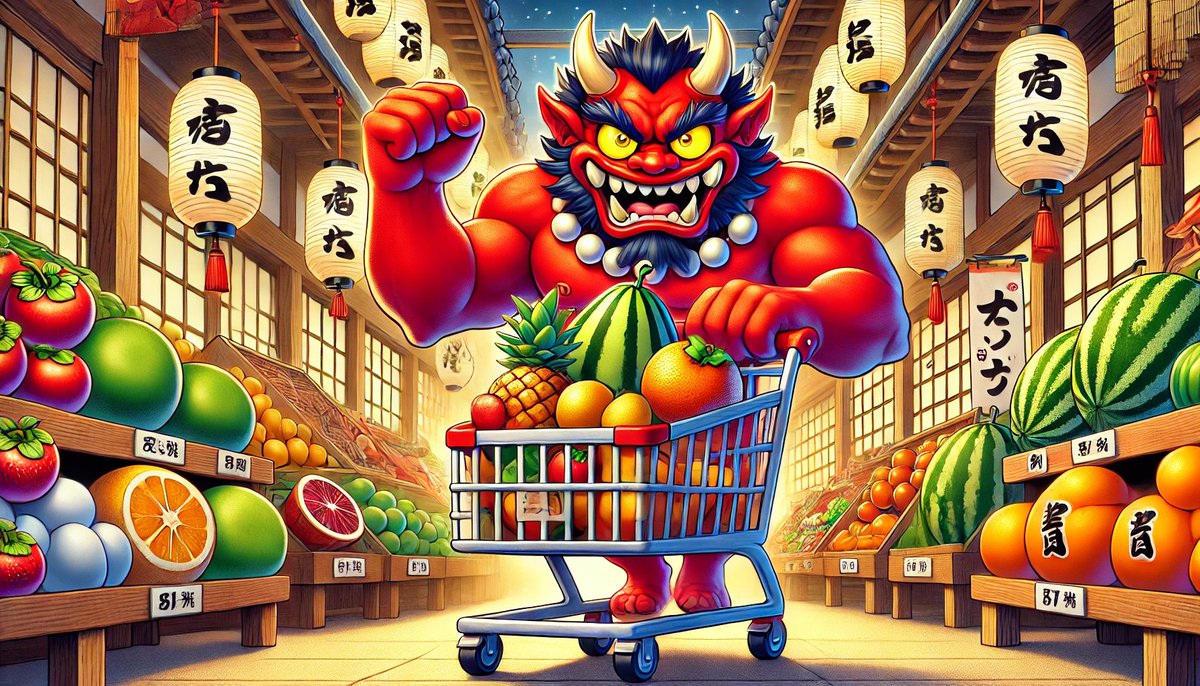 👹 The Japanese Devil is out shopping, stacking bags full of bullish vibes and green candles! 🛍️🔥 

Ready to flex on the charts like never before. 🐂💚

 Let the spree begin, #Onietoken! 🚀 

#DevilShopping #sol #solana