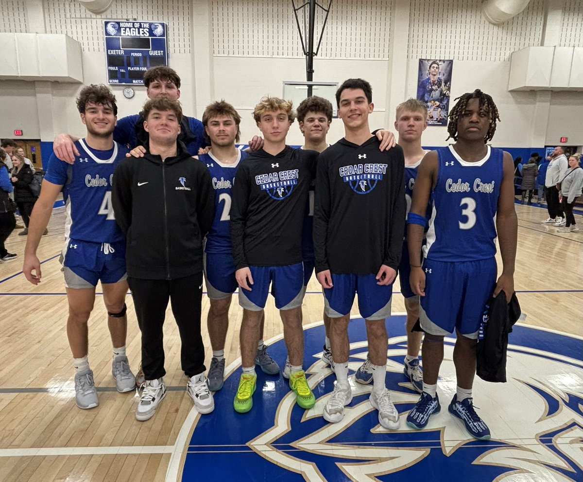 Paul Roberts (@paulrobertscuse) on Twitter photo Cedar Crest won 59-53 at Exeter.
The Falcons trailed 12-2 early.
Speaks had 15 points and Wolfe added 11. Young finished with 10 points.
Redding and Murray scored 13 points apiece for the Eagles.
<a href="/CCHSFalcons/">Cedar Crest Athletics</a>
<a href="/CCHS_Hoops/">Cedar Crest Hoops</a>
<a href="/piaadistrict3/">PIAA District III</a> Cedar Crest won 59-53 at Exeter.
The Falcons trailed 12-2 early.
Speaks had 15 points and Wolfe added 11. Young finished with 10 points.
Redding and Murray scored 13 points apiece for the Eagles.
<a href="/CCHSFalcons/">Cedar Crest Athletics</a>
<a href="/CCHS_Hoops/">Cedar Crest Hoops</a>
<a href="/piaadistrict3/">PIAA District III</a>