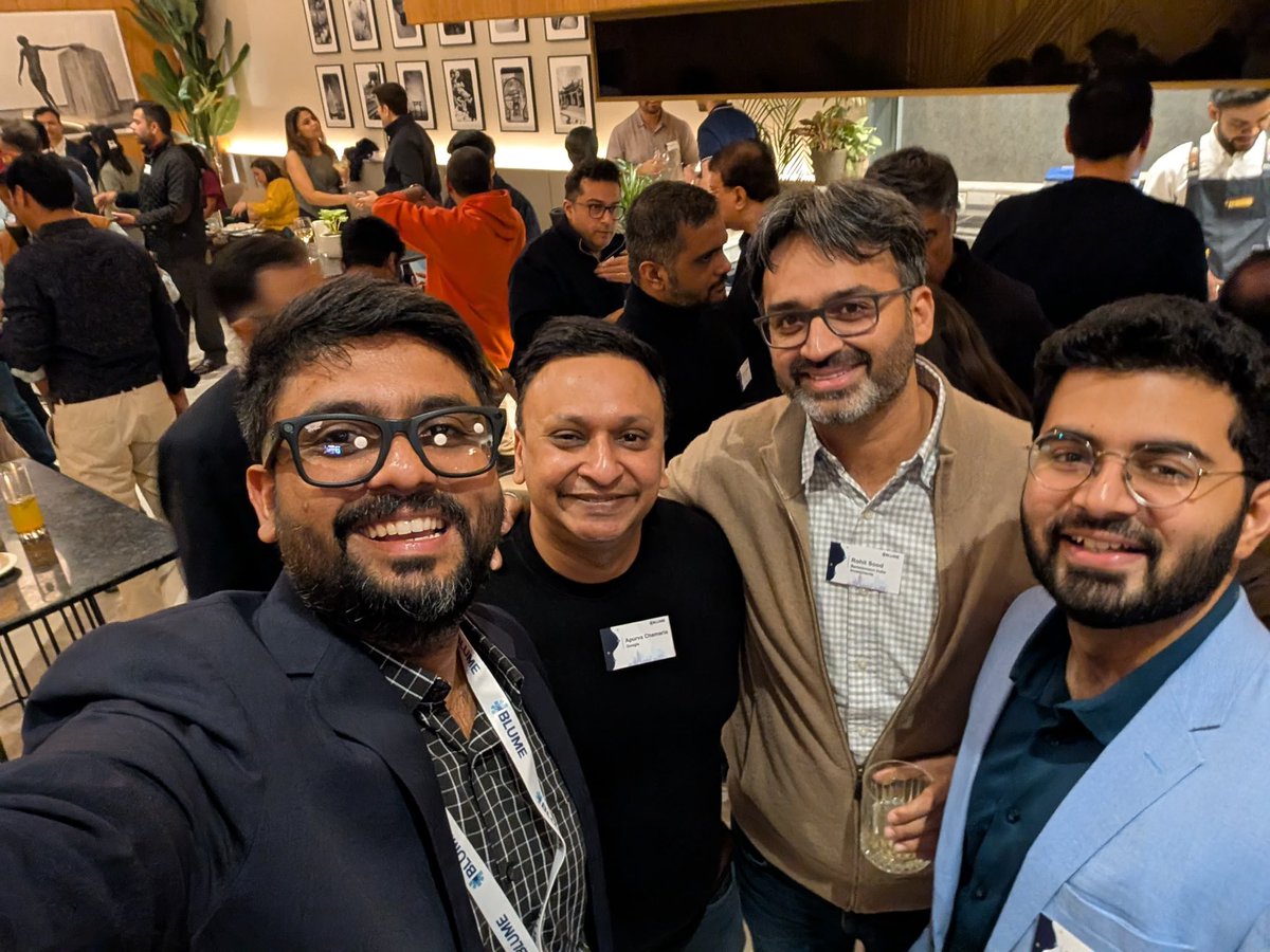 Apurva Chamaria (@a1purva) on Twitter photo Yesterday evening at the annual <a href="/BlumeVentures/">Blume Ventures</a> Bash 🥂
Blume has built such an amazing relationship with the startup ecosystem based on transparency, respect and mutual value addition. Some of the nicest folks you will meet in this business.
Glad to call them friends 🤗
May a Yesterday evening at the annual <a href="/BlumeVentures/">Blume Ventures</a> Bash 🥂
Blume has built such an amazing relationship with the startup ecosystem based on transparency, respect and mutual value addition. Some of the nicest folks you will meet in this business.
Glad to call them friends 🤗
May a
