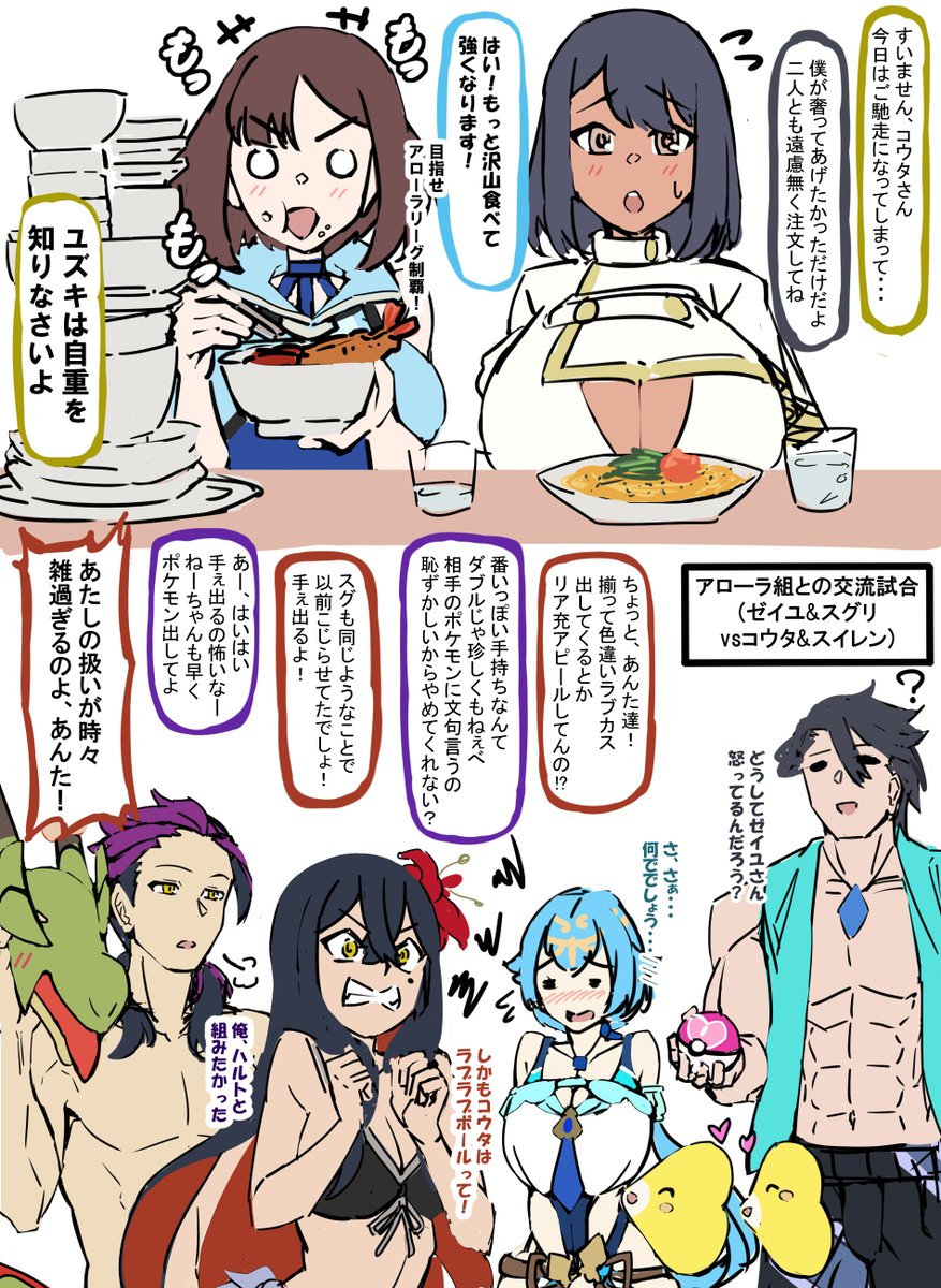 アローラで自由にする数年後ポケモンキャラ達 