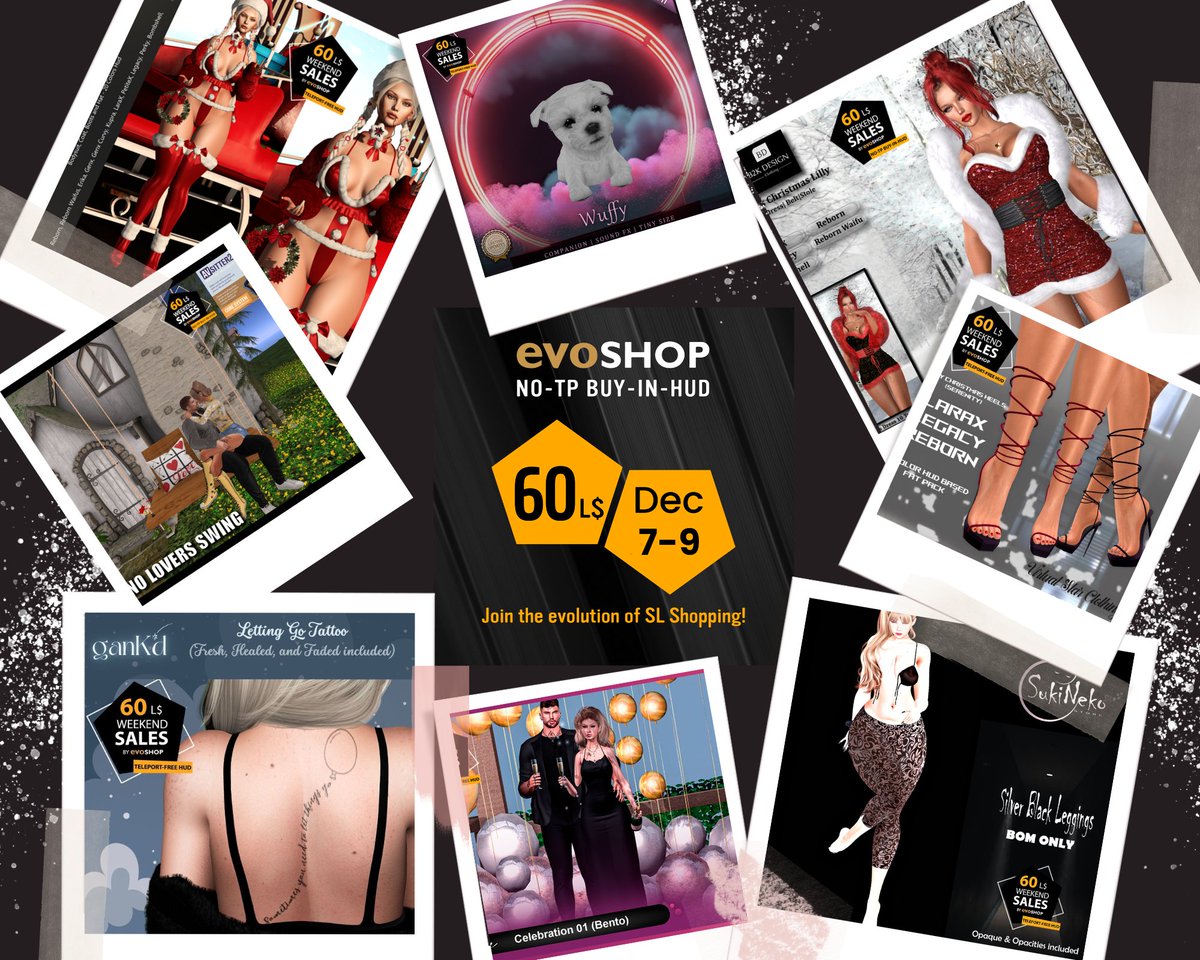 evoshop28's tweet photo. EvoShop Featured Weekend Sales December 7-9
See our featured items and more!
 https://t.co/Gz82ZskFwX
Searching for landmark? Buy without teleporting in HUD:
 https://t.co/ExbOUKVhAJ

#NoTP #BuyinHUD #TeleportFree #EvoShop #SecondLife https://t.co/aqooBHgKvY