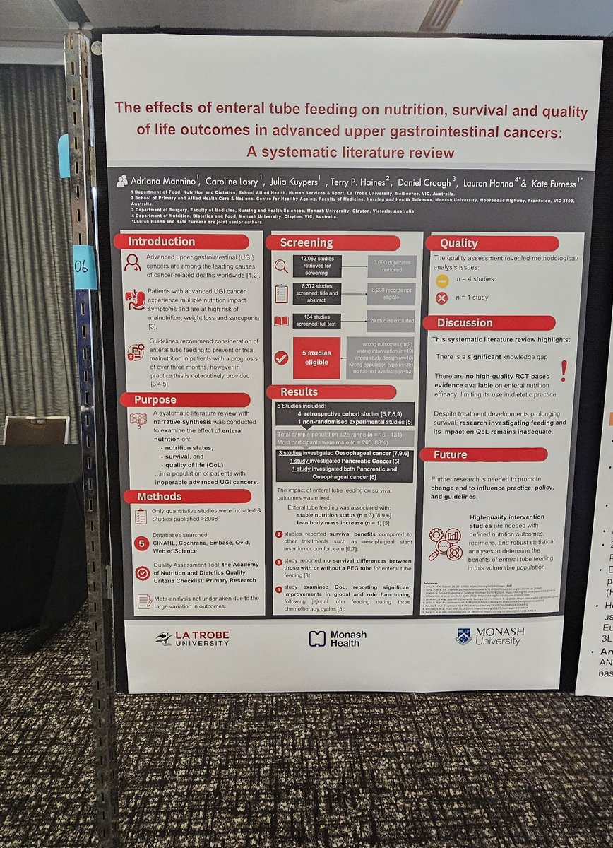 Adriana Mannino (@mannino_adriana) on Twitter photo Just returned from #NSAus2024 in Sydney, where I presented my poster on enteral nutrition in advanced upper GI cancer. Great to reconnect with colleagues and share our research! #NSAus2024 #UpperGICancer <a href="/katefurness/">Dr Kate Furness</a> <a href="/laurenhannaPhD/">Dr Lauren Hanna</a> <a href="/nutsocaus/">NSA</a> <a href="/LTUnutrition/">La Trobe Nutrition</a> <a href="/MonashNutrition/">Monash Nutrition</a> Just returned from #NSAus2024 in Sydney, where I presented my poster on enteral nutrition in advanced upper GI cancer. Great to reconnect with colleagues and share our research! #NSAus2024 #UpperGICancer <a href="/katefurness/">Dr Kate Furness</a> <a href="/laurenhannaPhD/">Dr Lauren Hanna</a> <a href="/nutsocaus/">NSA</a> <a href="/LTUnutrition/">La Trobe Nutrition</a> <a href="/MonashNutrition/">Monash Nutrition</a>