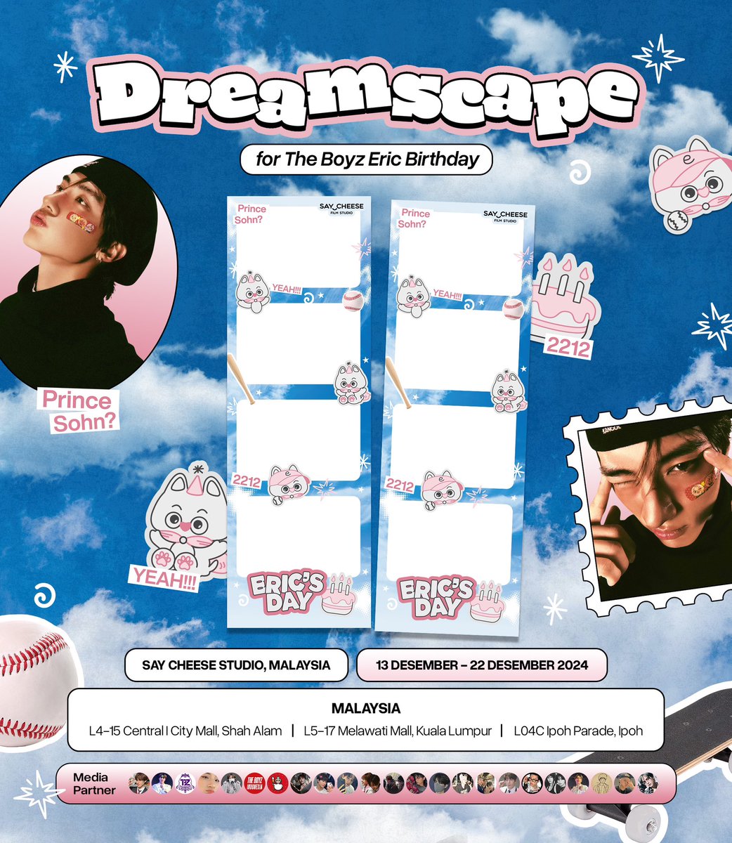 saycheesemy's tweet photo. 🎂💫 It’s time to shine for Eric’s Day! 💫🎂

The Boyz #ERIC 24th Birthday Photobooth Event by @2212Dreamscape 

📍Say Cheese Malaysia
📅 13 - 22 December, 2024 https://t.co/LeCGuL9FI1