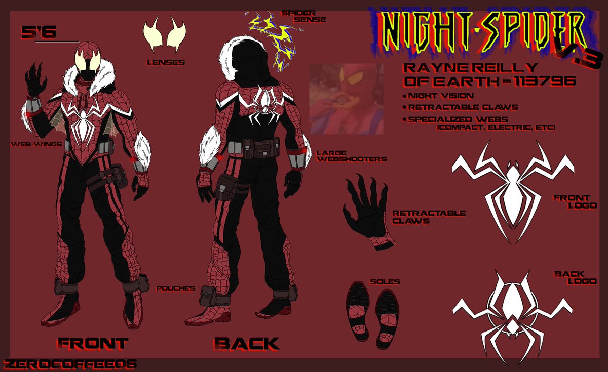 ZeroSans06's tweet photo. With Spider-Man 2 coming to PC early next year I thought it was a good time to try making some color variants of my sona
1 is based on Scarlet Spider, 2 is original, and 3 is based on my friend @LordMittenzZ
#SpiderMan #spidersona #artwork #MSM2 #Insominacgames https://t.co/ymnCENRSuS