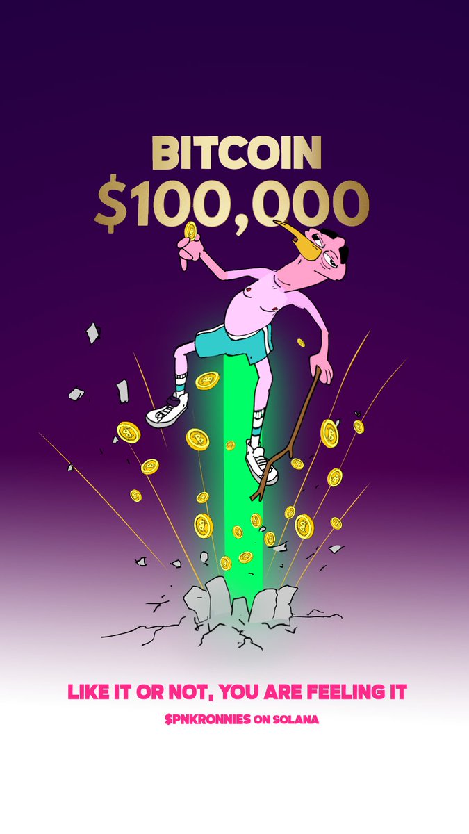 Pink_Ronnies's tweet photo. $100,000 $BTC: LIKE IT or NOT, you are FEELING IT.
Learn to trust the process. HODL that crypto.
$pnkronnies on $solana
The party has just begun.
-Pink Ronnie
https://t.co/N9Pto62xA4
#Bitcoin #bitcoin100k #solana #pnkronnies #pinkronnie #pinksol #stayPinkStayReal #ThePartyHasJustBegun #KluckIt $bitcoin #cryptocurrency #memecoin #solanamemecoin