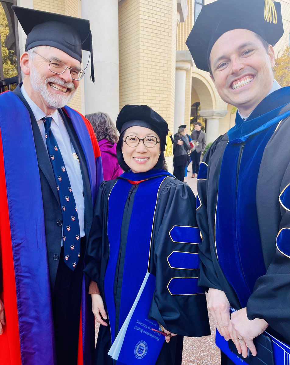 Beautiful weather for graduation. Congrats to the graduates! 
A couple of photos with colleagues . . .