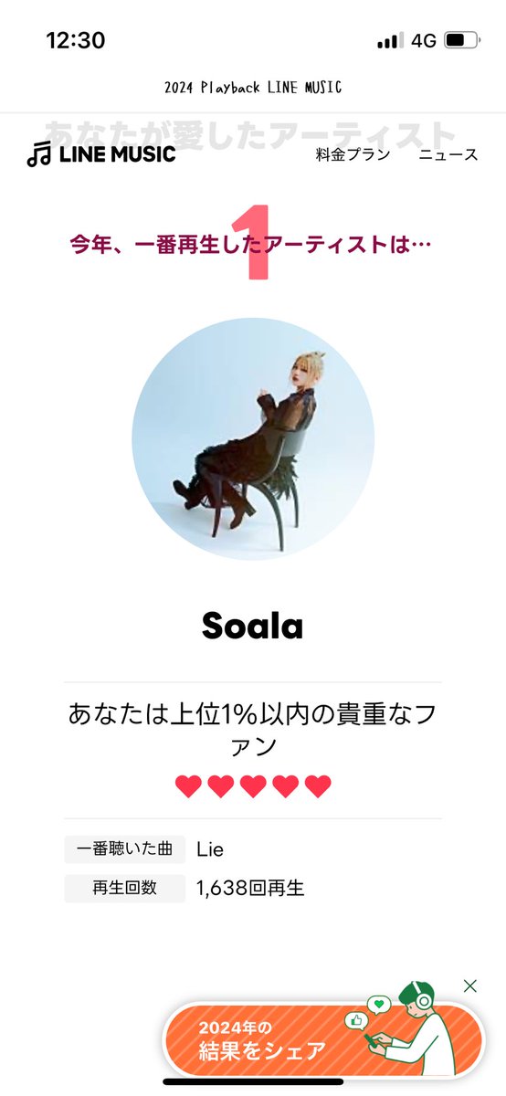 akachan_108's tweet photo. そあちを今年1番聞いてたんだって🤭
来年もいっぱい推します♡ https://t.co/IaBhH6g4Tl