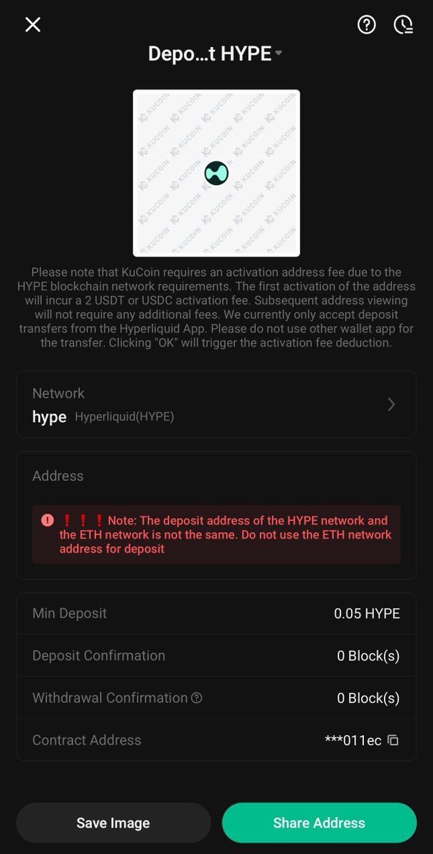 0xrklee's tweet photo. KuCoinで $HYPE のDepositが受け付けられるようになった。

CEXでの $HYPE のSpotがこの辺から始まるよう。 https://t.co/2uphbSWMU4