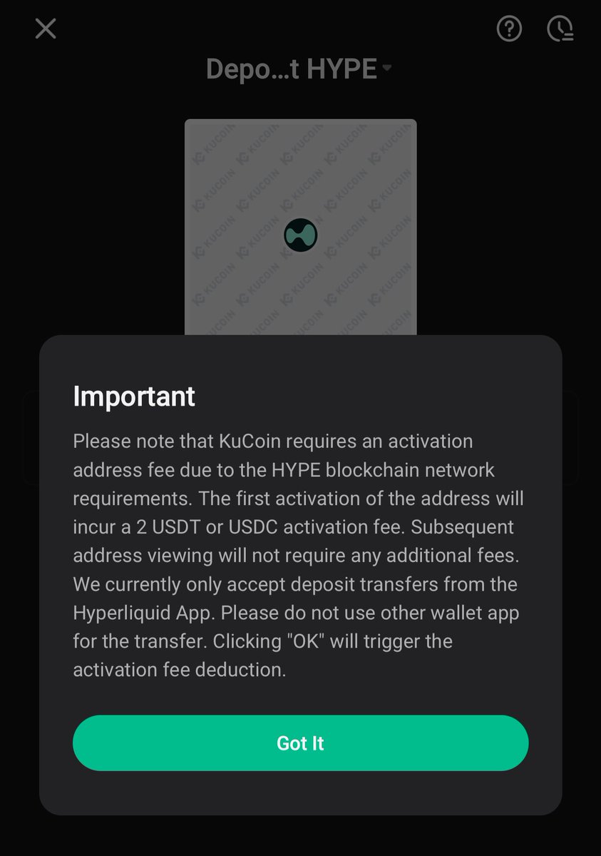 0xrklee's tweet photo. KuCoinで $HYPE のDepositが受け付けられるようになった。

CEXでの $HYPE のSpotがこの辺から始まるよう。 https://t.co/2uphbSWMU4