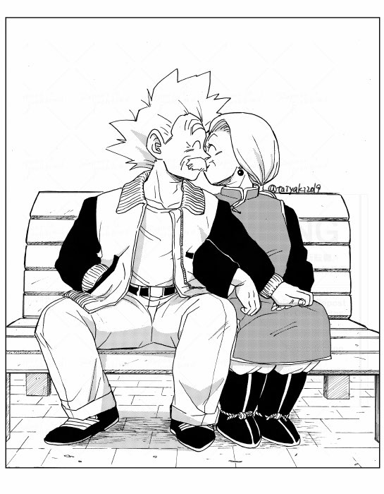 アナログ夫婦絵再掲します（ちょっと加筆）