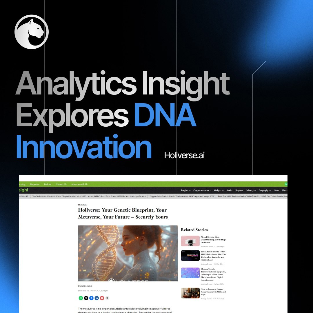 🧬 基于 DNA 的数字孪生技术
• 🔐 基因数据的区块链安全性
• ⚡️ VitaliQ 和 HolistiQ 健康计划
• 💎 用户数据货币化机会
#Holiverse 具体在打造什么？是一般人看不懂的？千万别只把它定义为一个币！它是聚合生态的虚拟世界主流货币