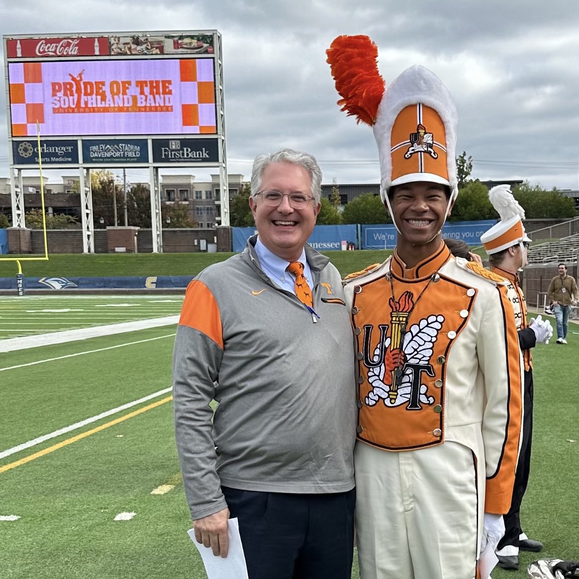 gregglover3's tweet photo. It’s the last Friday night of high school football, this season. A great year.. 560+ miles across the TN Valley &amp; NGA for #BandoftheWeek on #FNF3. Started at @TalkRadio1023 and ended with the @potsband Drum Major, 30 yrs. on from my day in the fuzzy hat. 👍 next year! 🏈🎺 https://t.co/Lhbnw9DXkj
