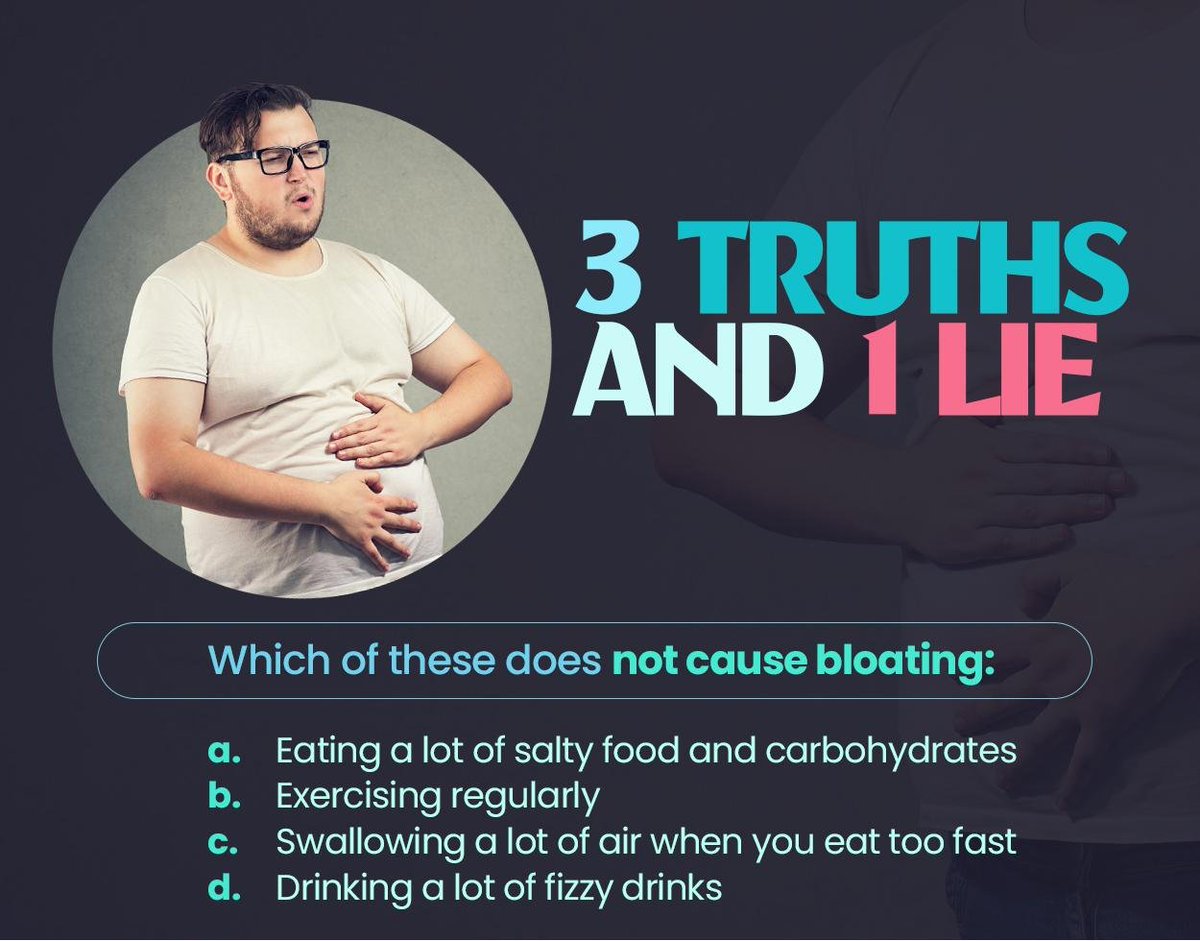 GiTriborough's tweet photo. Answer: a, c, and d are the main causes of bloating. Regular exercise can help prevent these conditions. For more details on the treatment and prevention of bloating, visit us at Triborough GI today. #bloating #TriboroughGI #Brooklyn #NY https://t.co/y5lLfTWBJW