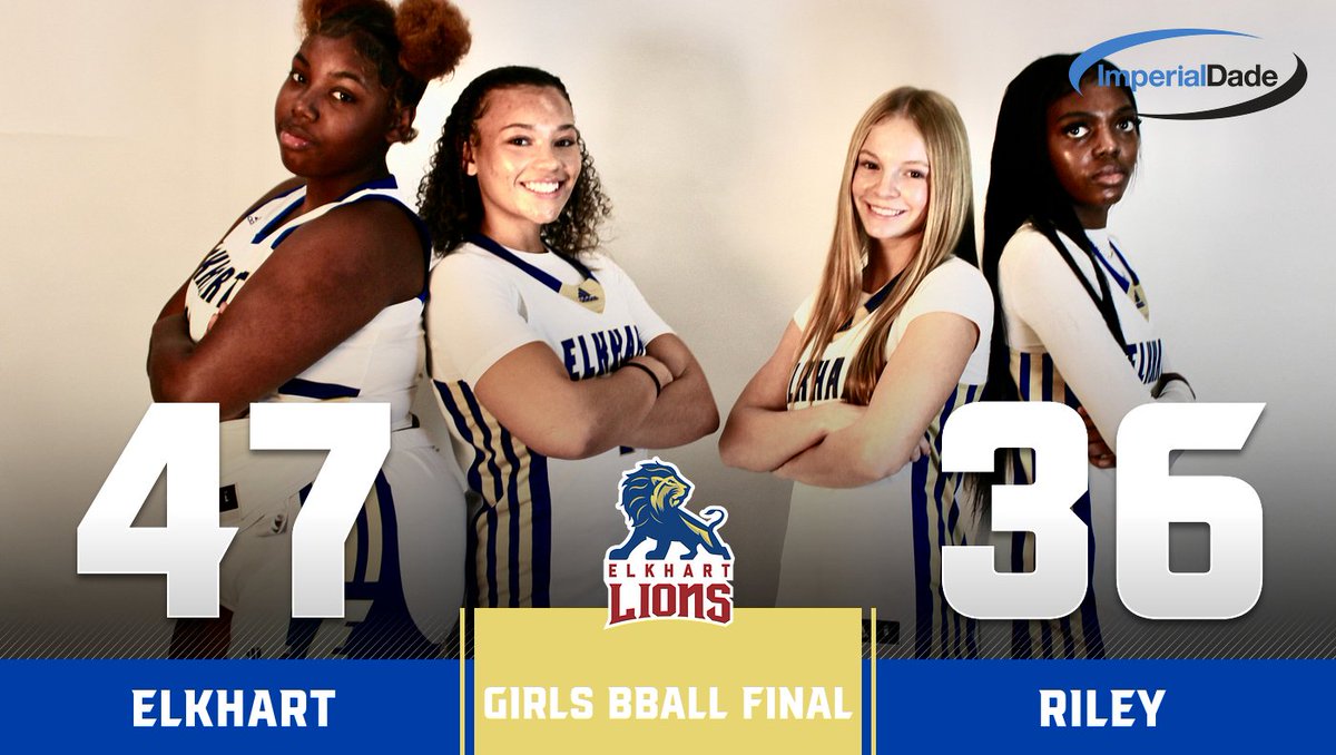 🏀Girls Varsity Basketball:
Elkhart: 47    SB Riley: 36
Final

Leading scores for the Lions: Shaniyah Stout 24 pts, Jordynn Johnson 5 pts, Danica Barnes 5 pts, and Nashae Joiner 5 pts.