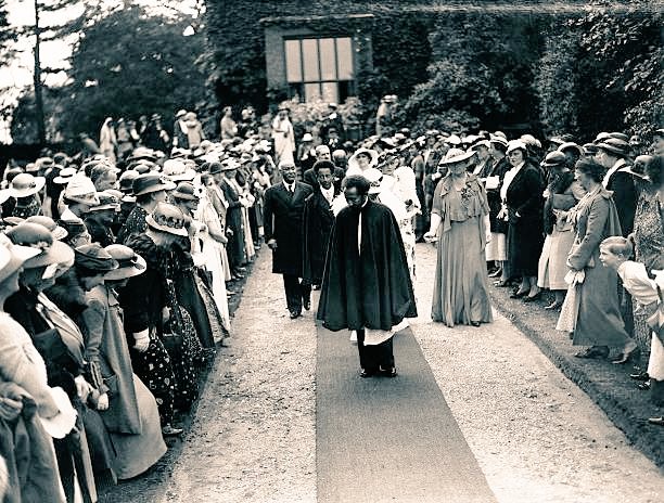In Great Britain, 1930s, the reception at a garden party for the exilee Emperor of Ethiopia, Haile Selassie I (Solomonic Dynasty), held at Lincoln House, Wimbledon, shortly after his arrival.