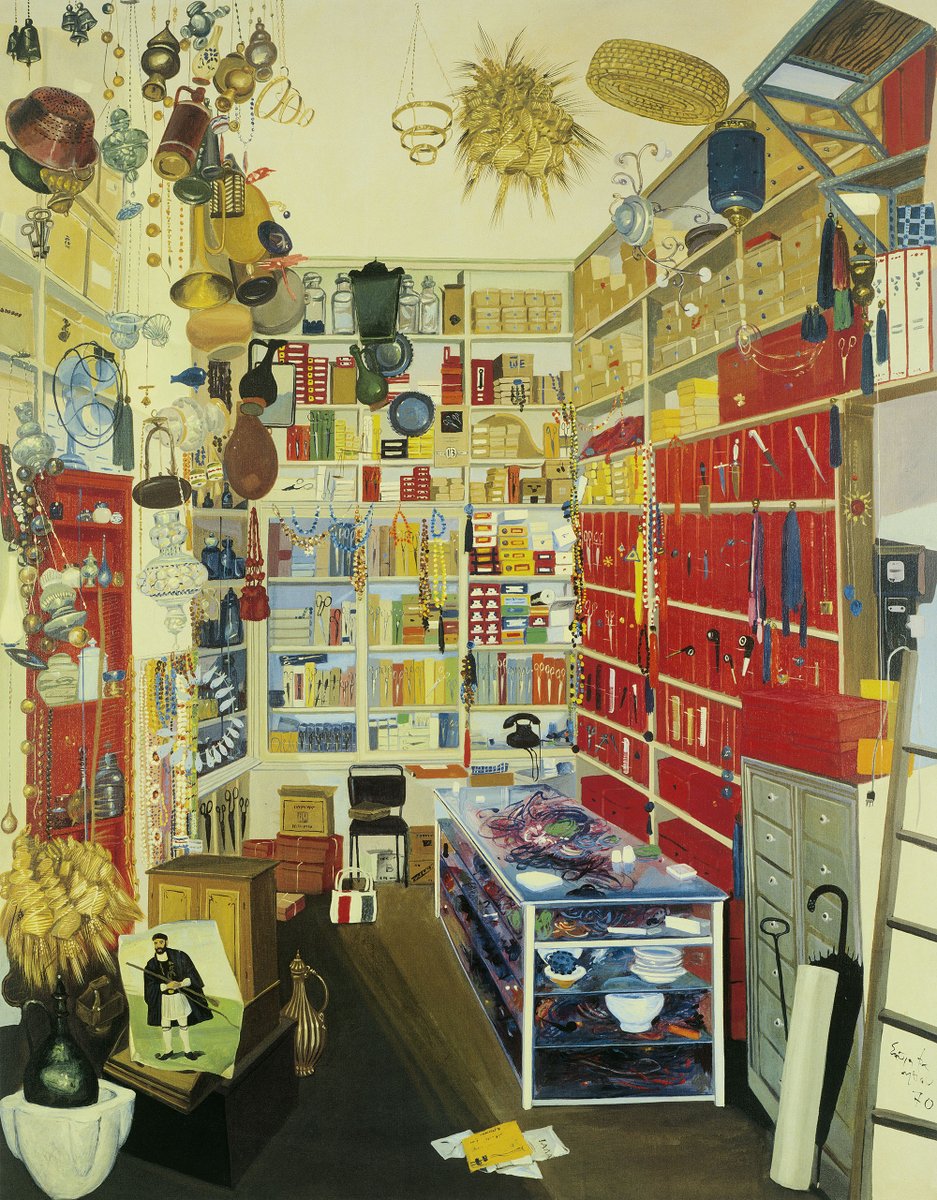 artdotgr's tweet image. Spyros Vassiliou | Σπύρος Βασιλείου

Little Shop on Athinas Street | Το Μαγαζάκι της Οδού Αθηνάς
1970

Acrylic paint on canvas 146 x 114 cm | Ακρυλικό σε μουσαμά 146 x 114 εκ.

art.gr/2024/12/07/lit…