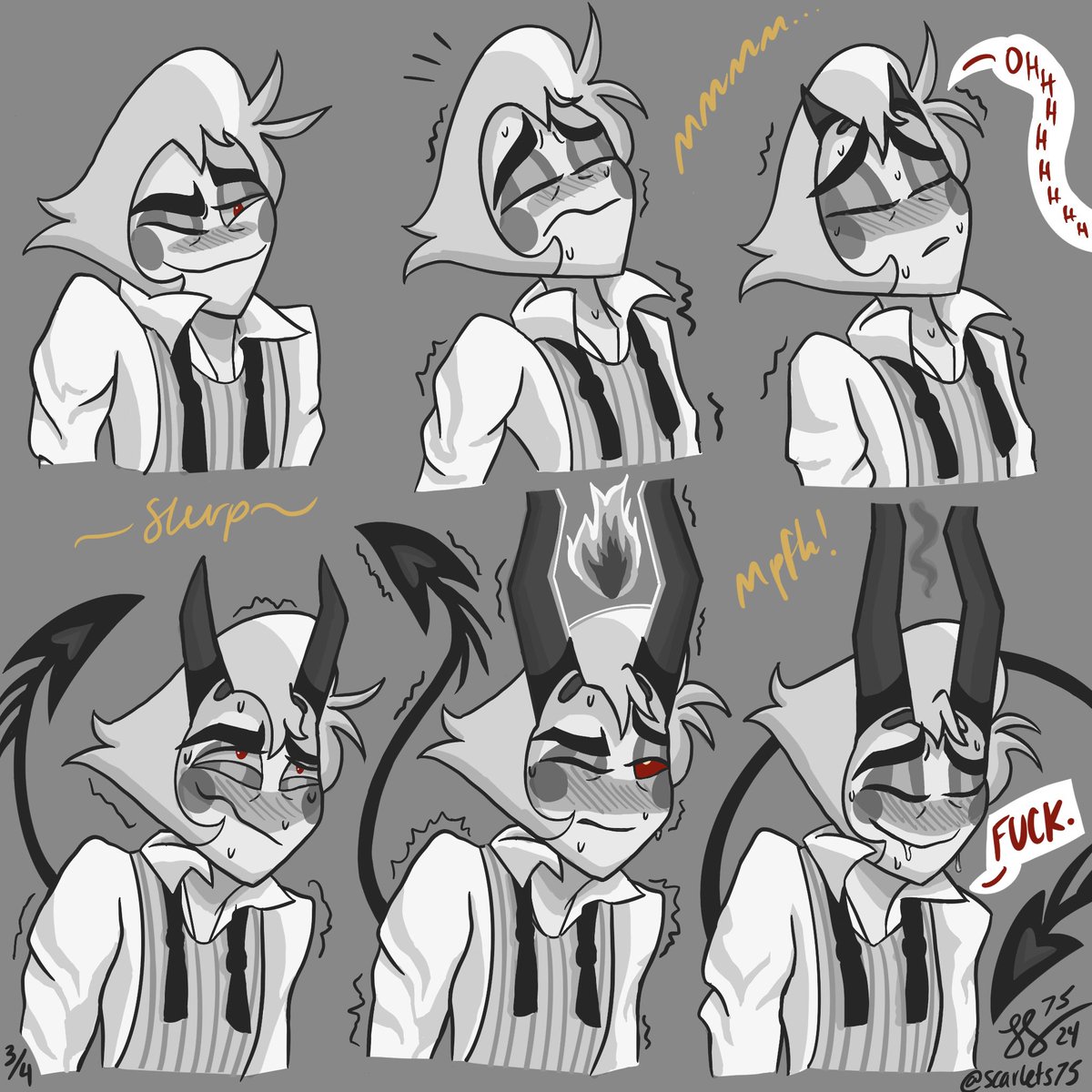 ScarletS75's tweet photo. I fell so head over heels for this beautiful comic I HAD to redraw and make it #adamsapple #HazbinHotel https://t.co/PyYeYq9I5L