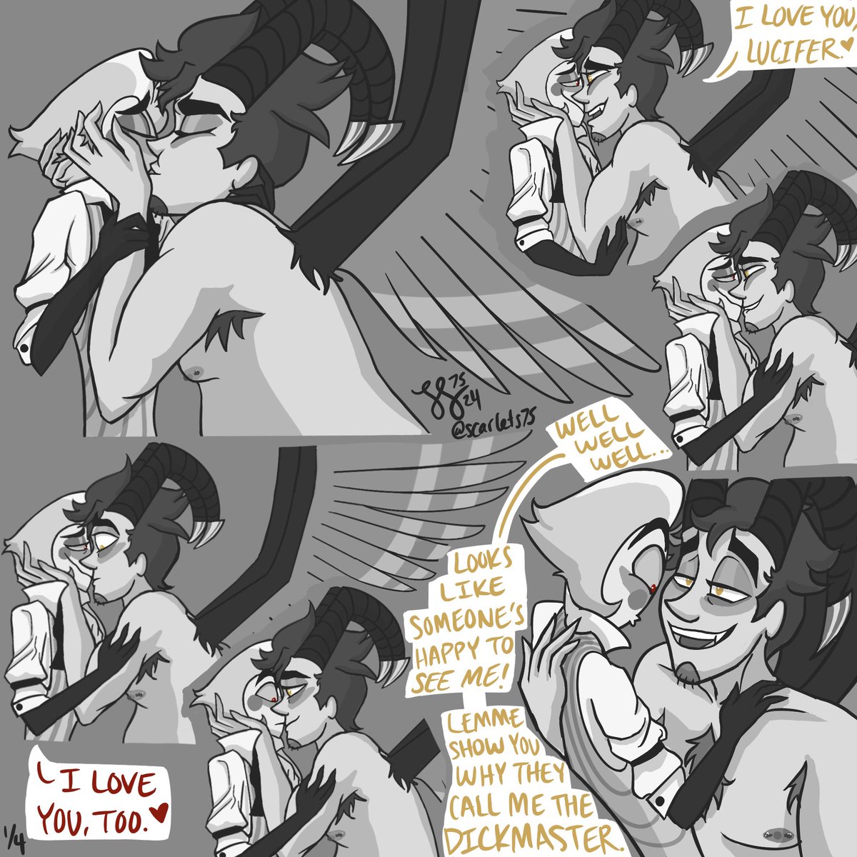 ScarletS75's tweet photo. I fell so head over heels for this beautiful comic I HAD to redraw and make it #adamsapple #HazbinHotel https://t.co/PyYeYq9I5L