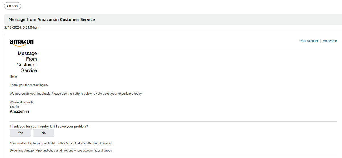 banerjee3's tweet photo. @AmazonHelp this the last mail from amazon https://t.co/2lYJknNH49