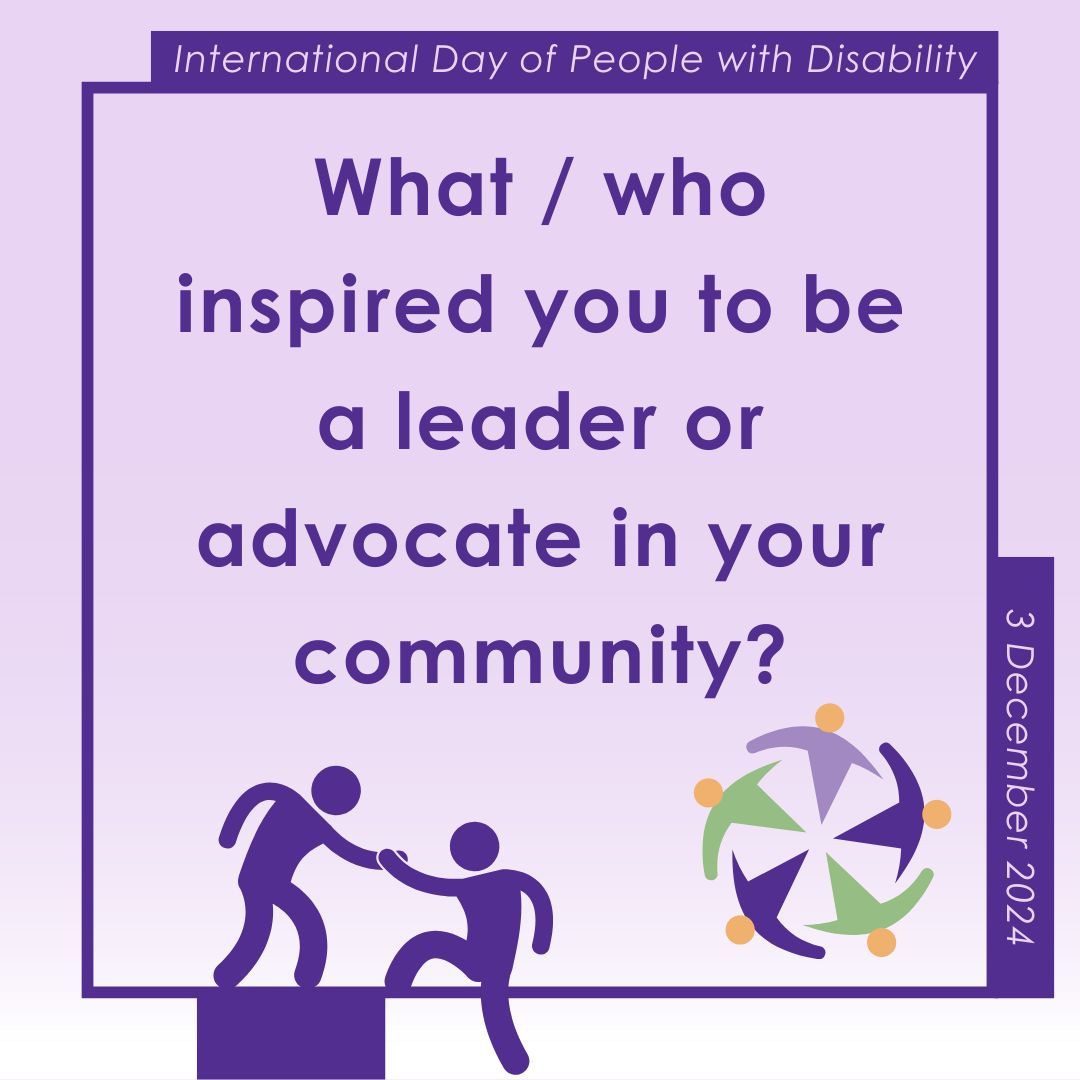 This week, we’re celebrating International Day of People with Disability (IDPwD) 🎉

We’re looking at what leadership means to the disability community.

Today’s question is: What / who inspired you to be a leader or advocate in your community?

Read more: buff.ly/3kBYyTB