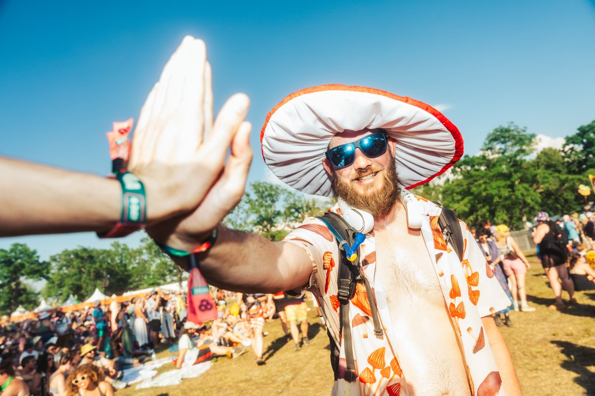Bonnaroo's tweet photo. happy high five friday fam 👋 spread the joy of being a bonnaroovian by carrying on the tradition of handing out high fives alllll day today!! https://t.co/G8DZgeIpZ7