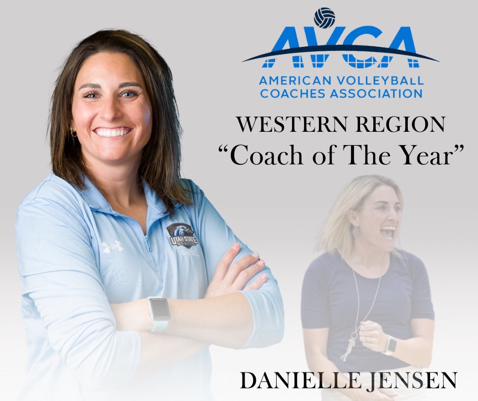Congratulations to USU Eastern women’s volleyball head coach Danielle Jensen on being named one of the American Volleyball Coaches Association (AVCA) Two-Year Regional Coaches of the Year!

Read more about this achievement here:  avca.org/award/2024-avc…