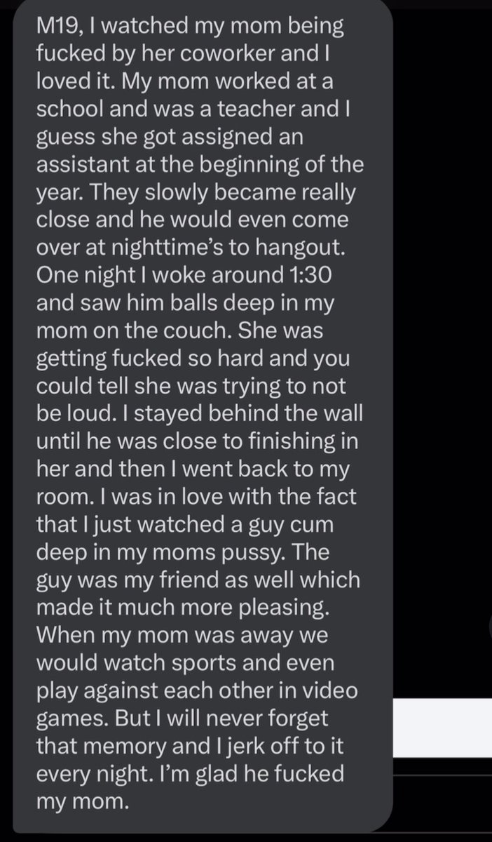 PerConfessions's tweet photo. He watched his mom get fucked https://t.co/hhamRPNNvQ