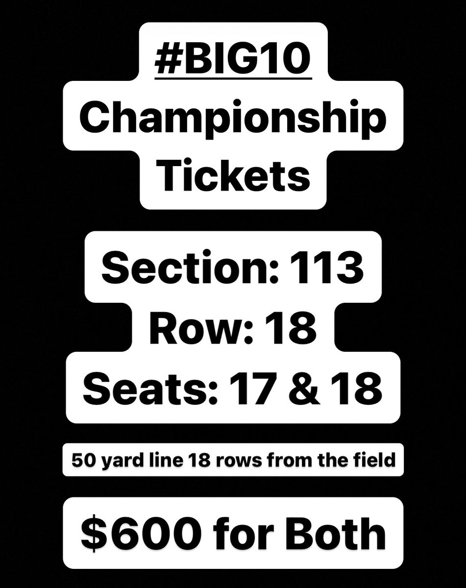 NolanRyan9's tweet photo. @bigten Championship Tix https://t.co/b9H9Ndk1ru