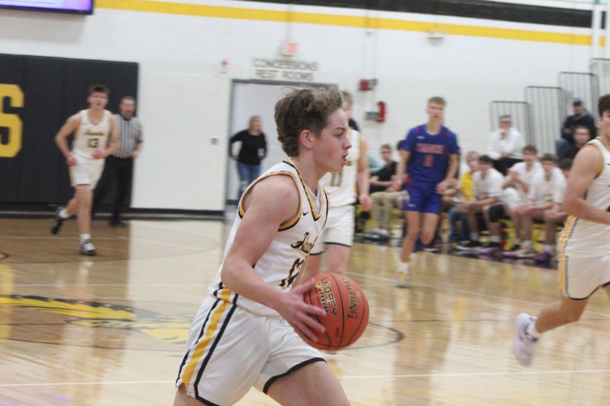 Mid-Prairie soph guard Brooks Weber celebrated his first varsity start with a 30-point night. He hit his first five 3-point shots and scored 17 points in the first 5 minutes. Golden Hawks scored 90 and cruised to a home opener win against Camanche. <a href="/TheNews_Sports/">The News — Sports</a> <a href="/Mid_Prairie/">Mid-Prairie CSD</a>