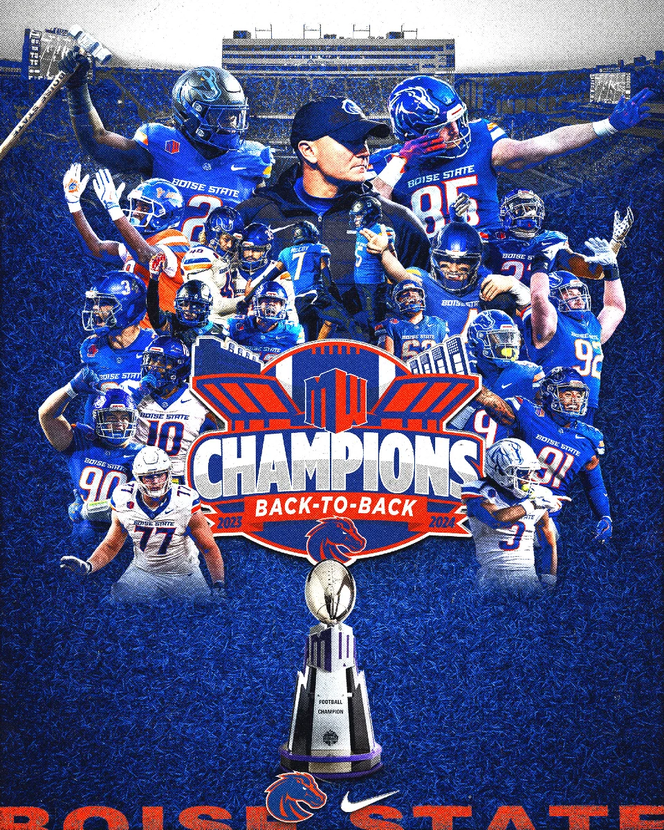 Boise State Football won back-to-back Mountain West Championships. 