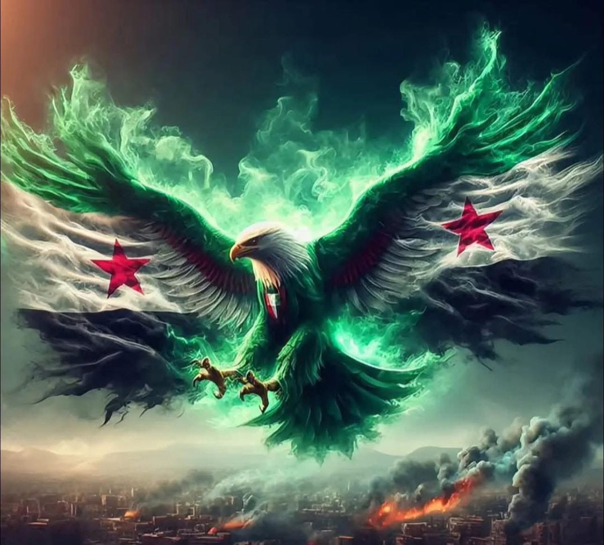 The pain that lasted for many years and the wounds of the mother who lost her children are healed today and will recover soon with a great victory for free Syria. 💚🤍❤️🖤

إن الألم الذي دام سنوات طويلة وجراح الأم التي فقدت أبناءها تلتئم اليوم وستتعافى قريباً بانتصار عظيم لسوريا