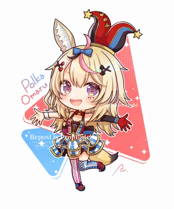 尾丸ポルカちゃん #絵まる #ホロちび ↓高画質↓