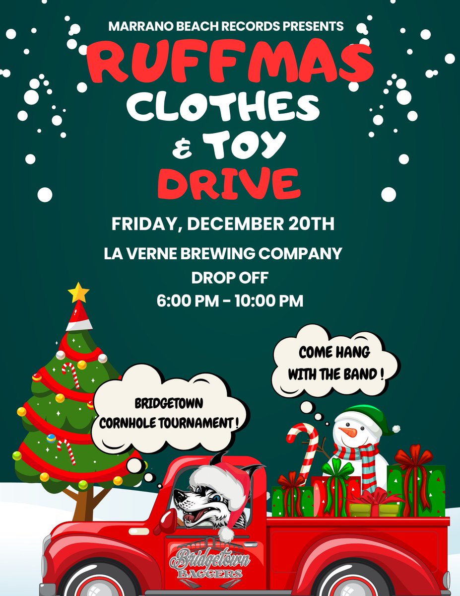 If you are from So Cal come to Ruffmas 2024 Clothes and Toy Drive ! 

We have an annual Christmas show but this year we’re focusing on giving back to the community. Bring new or gently used toys and clothing (men’s clothing requested from the non profit) 

See you soon!