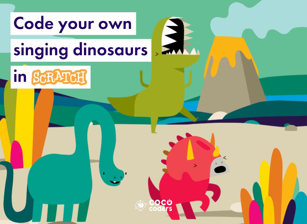 cococoders's tweet image. Follow our easy step-by-step instructions to create your own band of singing dinosaurs in Scratch!
cococoders.com/blog/free-codi…

#freecodingactivity #kidscancode #stemeducation