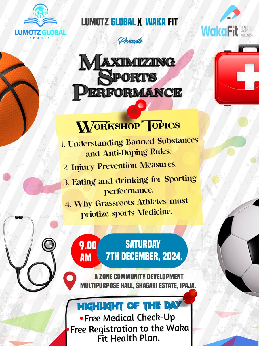 We are going to the grassroots today to preach the sports medicine message. I am also excited about this. Thanks <a href="/Olu_Lumotz/">Olumide Omotoso</a> for your passion to educate footballers at the grassroots.